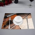 thumbnail image 2 of MKHERT Vintage Sheet Music and Violin Placemats Table Mats for Dining Room Kitchen Table Decoration 12x18 inch,Set of 4, 2 of 4