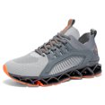 thumbnail image 4 of Men's Breathable Knit Blade-Sole Sneakers, Lightweight Lace-Up Athletic Shoes with Shock Absorption for Running, Gym, and Casual Streetwear, 4 of 10