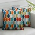 thumbnail image 3 of Mid Century Lumbar Pillow Covers Modern Blue Orange Drop Shapes Pattern Decorative Throw Pillows Retro Style Outdoor Pillowcase Rectangle Cushion Case Decor for Couch Sofa Bed, 3 of 7