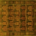 thumbnail image 1 of Ahgly Company Machine Washable Indoor Square Persian Yellow Traditional Area Rugs, 4' Square, 1 of 4