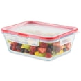 thumbnail image 1 of Pyrex Freshlock - Recipiente de vidrio para almacenamiento de alimentos, tapas herméticas y a prueba de fugas, apto para congelador y microondas, 8 tazas, 1 of 4
