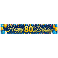 thumbnail image 2 of Blue Backdrop Banner with Golden Happy 80th Birthday Text Balloons and Star Decors Birthday Party Photography Props Birthday Decoration Party Supplies, 2 of 7