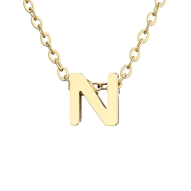 Delicado collar de oro para las mujeres lindo nombre de la letra gargantilla collares para niñas joyas