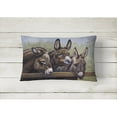 thumbnail image 2 of Carolines Treasures BDBA0235PW1216 Donkeys by Daphne Baxter Fabric Decorative Pillow 12H x16W multicolor, 2 of 3