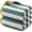 Green+White, variant on REDKISS 2-Pack 100% Cotton Hand Towels, Double-Sided Striped Design, Absorbent Bathroom Towels, Green & Gray