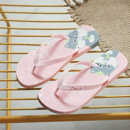 

Women s Flip Flops Cartoon Cat/Bear Patterns Beach Slippers Bathroom Flat Sole Athletic Sandals for Summer Outdoor
