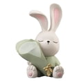 thumbnail image 4 of deevoka Flower Vase Rabbit Figurine Sculpture Bedroom Living Room Resin Bunny Statue Sit 17cmx24cm, 4 of 9