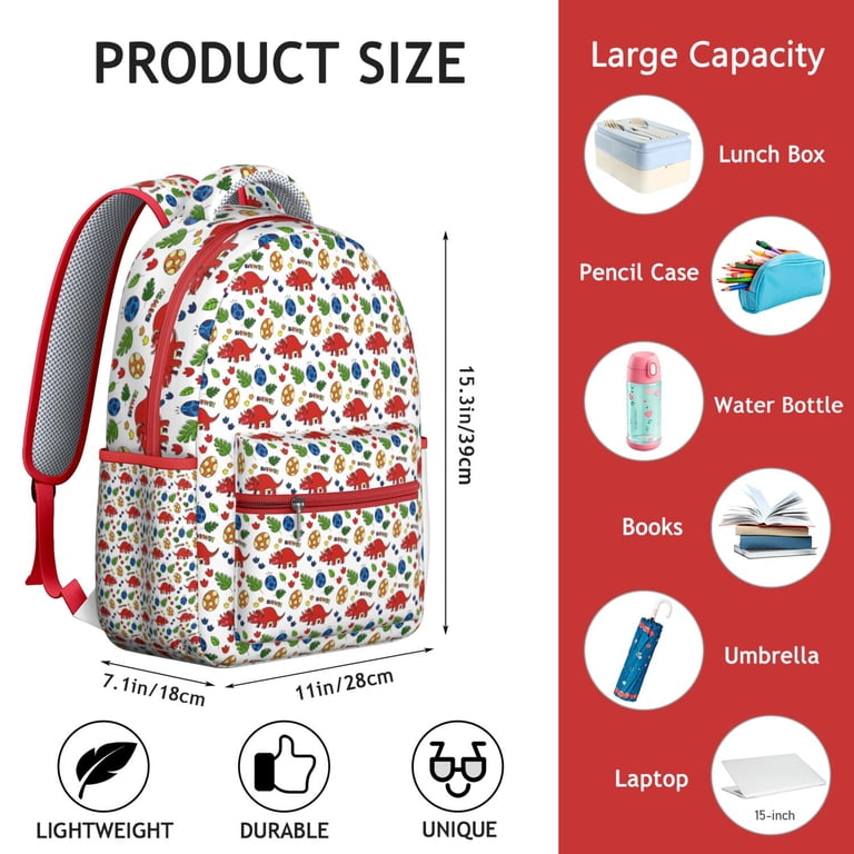 Dinosaur Backpack for College - Roomy Waterproof Bookbag  display picture 1