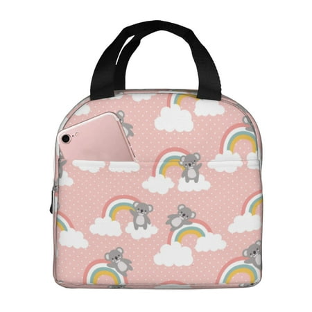 Insulated Lunch Bag for Women Men - Cute Rainbow Koala Leakproof Cooler Lunch Box for Women Men  Lunch Tote Bags for Work School Picnic Travel