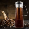 thumbnail image 7 of Cold Brew Coffee Maker Coffee &Tea Pitcher/ Infuser, 1.0L / 34oz Clear Glass Carafe, BPA Free, Odor & Stain Free, Ergonomic Spout, Removable Stainless Steel Filter., 7 of 7