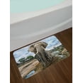 thumbnail image 2 of Animal Bath Mat, Photo of Family Mother Nature Creatures Land, Plush Bathroom Decor Mat with Non Slip Backing, 29.5" X 17.5", Multicolor, by Ambesonne, 2 of 2
