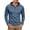 Blue, variant on Men's Hooded Shirt Long Sleeve for Men's Loose Fit Henley Hoodie Drawstring Hooded Pullover Sweatshirts For Men, Sizes S-2XL