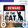 thumbnail image 5 of Beware of Cat Sign, Funny Attack Cat Sign,, 5 of 8