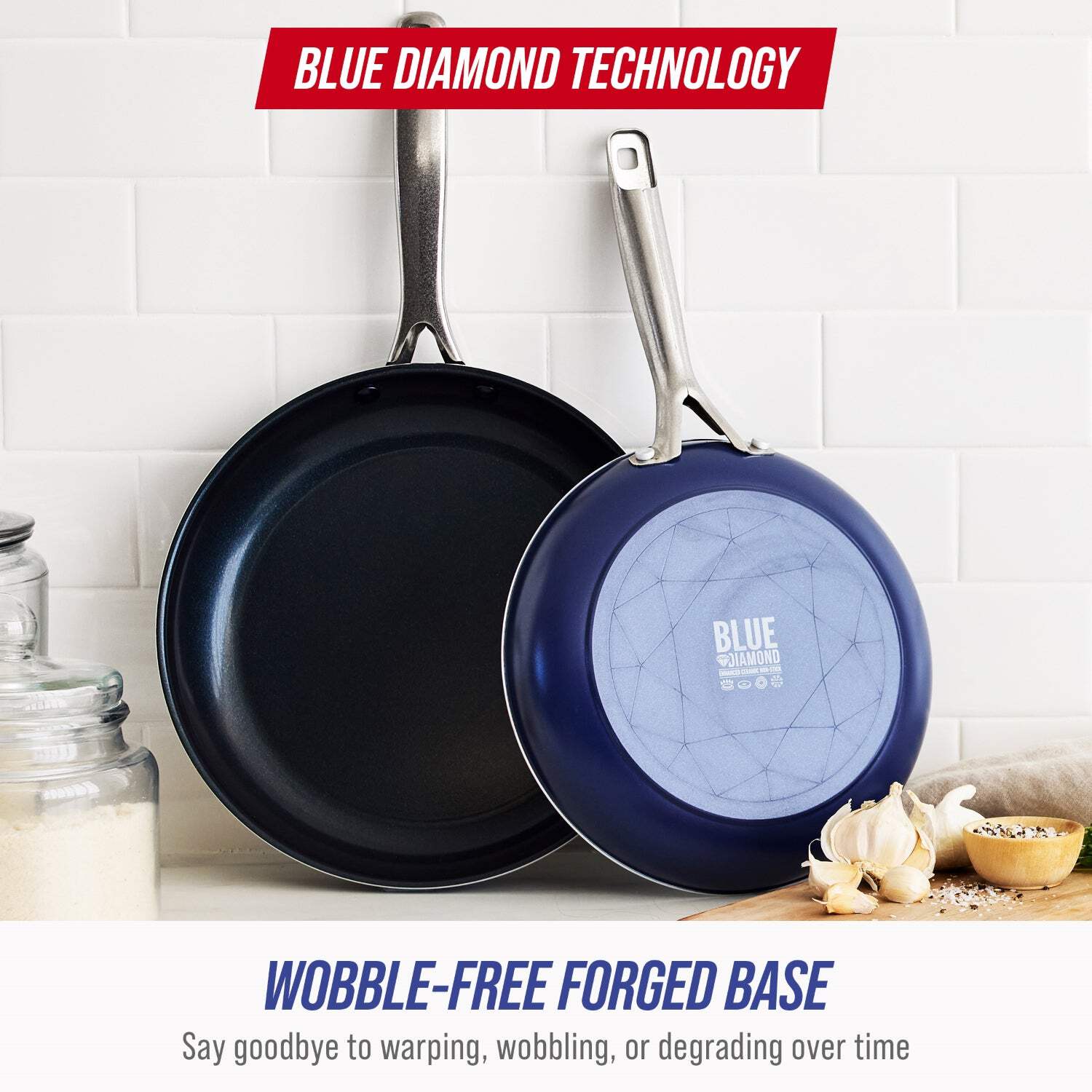 Blue Diamond 2-Piece Ceramic Nonstick Fry Pan Set, 9.5 & 11 Inch photo 7