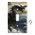 thumbnail image 2 of Rogue Dragon Winter Mountain Top Plastic Wall Decor Toggle Light Switch Plate Cover, 2 of 4