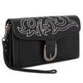 thumbnail image 2 of Montana West Women Small Crossbody Clutch Western Chain Strap Handbag, Stitch-Black, 2 of 6