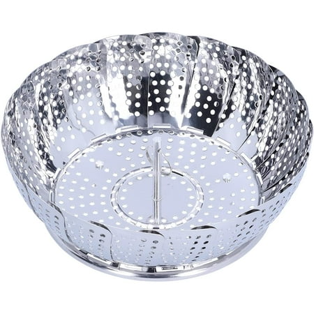 

Stainless Steel Steam Basket Foldable Multifunction Steam Rack Fit Various Size Pots Kitchen Accessories for Food and Vegetable(Small)