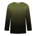 thumbnail image 5 of VSSSJ Men's 3/4 Sleeve Shirt Casual Fashion Gradient Color Three Quarter Sleeve T Shirts Comfortable Crewneck Relaxed Fit Tee Tops Green XXXXXL, 5 of 5