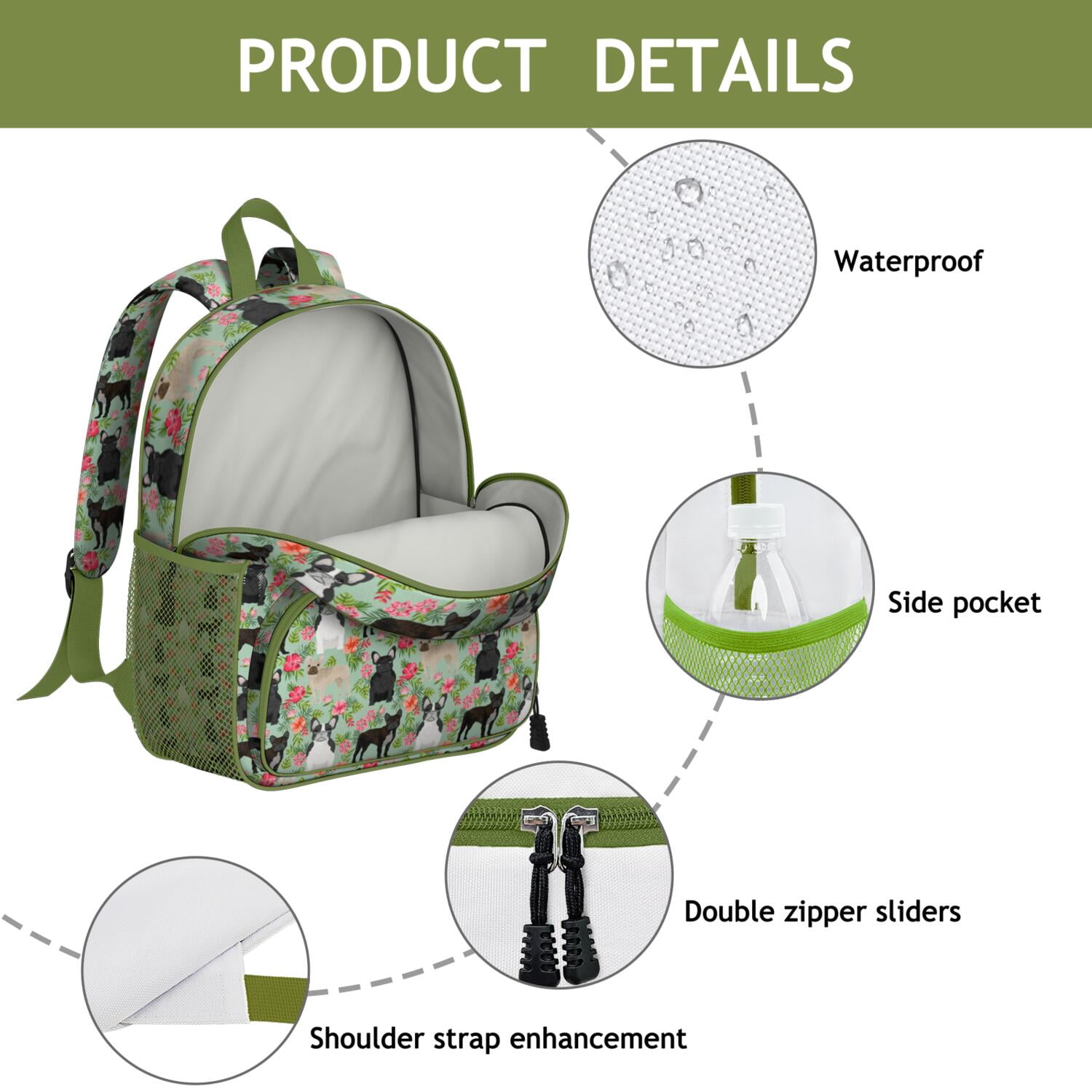 Colorful Symmetrical Plaid Stripes Ergonomic Backpack with Padded Shoulder Straps