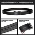 thumbnail image 6 of Catelles Men's Black Top-Grain Cowhide Belt, Ratchet Belt Strap, Gift Box Included, Business Casual Wear, 1.38in Width, 31in Waist, 6 of 13