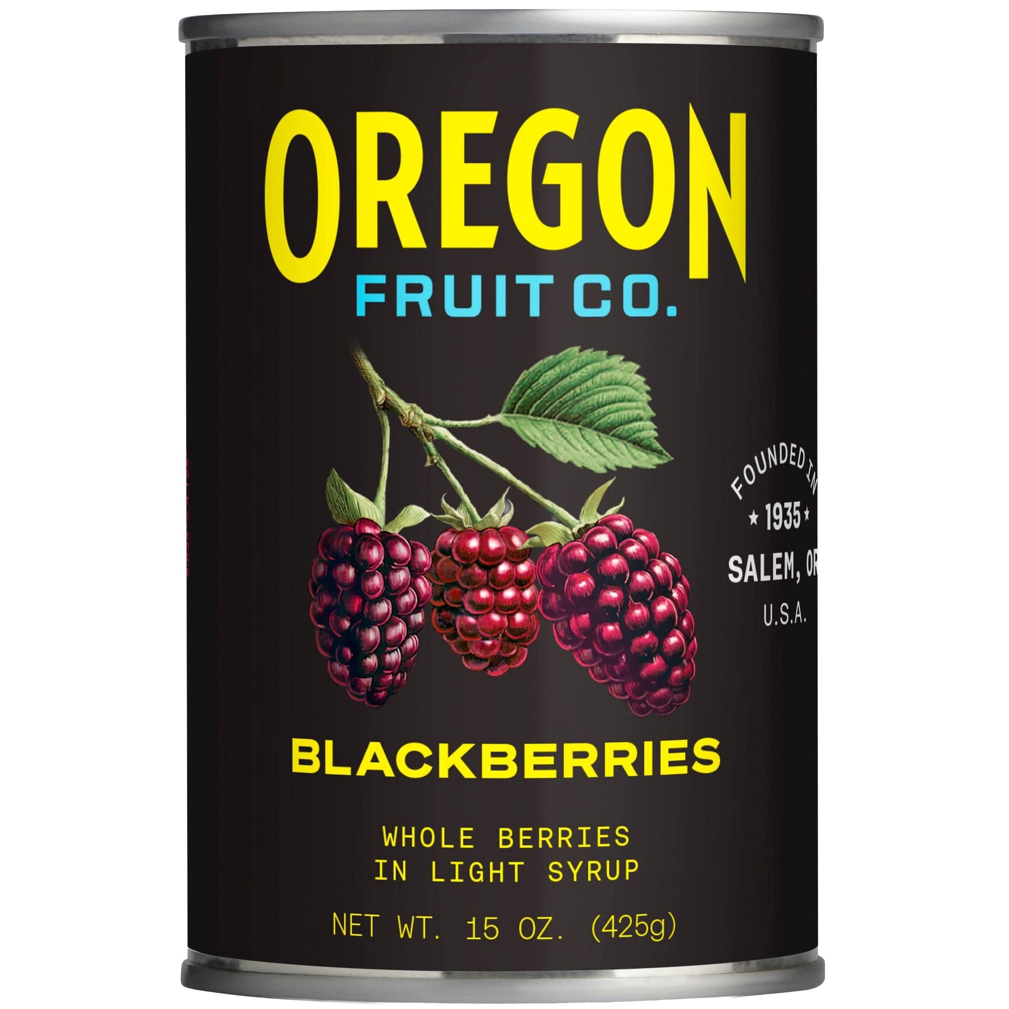 (3 pack) Oregon Fruit Co. All Natural Blackberries in Light Syrup, 15 oz Can