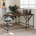 thumbnail image 1 of vidaXL Desk Brown Oak 149x149x75 cm Engineered Wood, 1 of 5