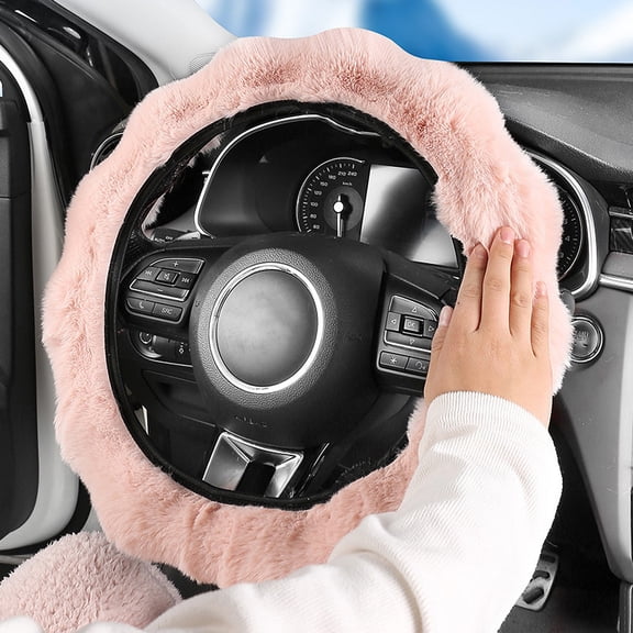 Leather Steering Wheel Cover with Anti-Slip Stitching and Secure Fit, Fashion Design for 14-15 Inch Wheels – Durable Car Wheel Protector Enhances Control and Style