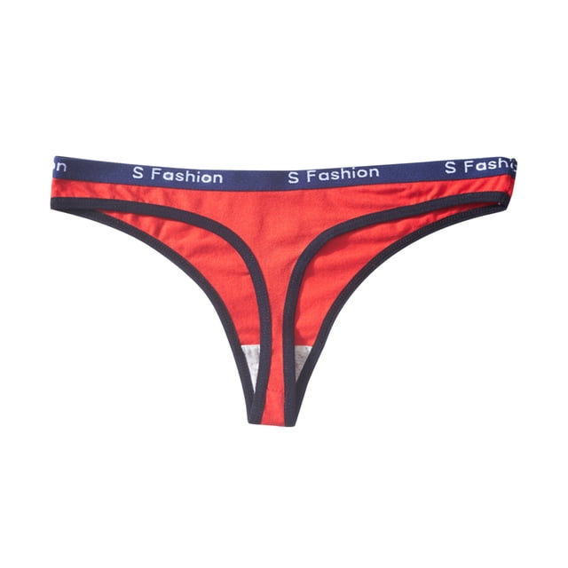 Gibobby Ropa Interior para Mujer Bragas de algodón cómodas para mujer Bragas sexy sin costuras Tanga de cintura(Rojo, M)