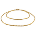 thumbnail image 3 of The Bead Chest Folded  Brass Tube Ethiopian Beads 4x3mm African Large Hole 28 Inch Strand Handmade, 3 of 3