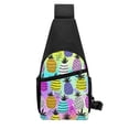 thumbnail image 3 of Disketp Sling Backpack,Multipurpose Crossbody Shoulder Bag Travel Hiking Daypack-Graffiti Pineapples, 3 of 6