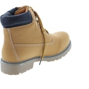 Nature Breeze Womens Terrain Leatherette Multi Color Padded Collar Hard Toe Boot - Wheat