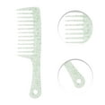 thumbnail image 3 of Unique Bargains 1 Pc Anti-Static Wide Tooth Comb for Curly Thin Hair Plastic Green, 3 of 3