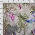 thumbnail image 3 of oneOone Rayon Medium Purple Fabric Tropical Animal Sewing Material Print Fabric By The Yard 56 Inch Wide, 3 of 4