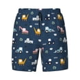 thumbnail image 4 of Lsque Mens Swim Trunks Modern Modern Excavator Pattern - Bathing Suit Compression Liner - Beach Swim Shorts Swimwear - (S-3XL) - Stretch Quick Dry -3X-Large, 4 of 9