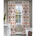 thumbnail image 4 of Boho Geometric Sheer Curtains 63 Inch Length 2 Panels Set for Living Room/Bedroom, Modern Abstract Art Ethnic Rhombus Kitchen Curtains Grommet Semi-Sheer Curtains Drapes Window Treatments 42"x63"x2, 4 of 7