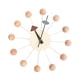 thumbnail image 5 of Reloj de pared con forma de bola Starburst, de mediados de siglo, silencioso, para colgar en la pared, para oficina y comedor. Bola de color madera, 5 of 9