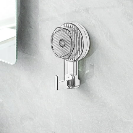 

DMDUOU 2PCS Strong Suction Cup Hook With No Punching Hole Vacuum Adhesive On The Back Of Bathroom Door No Wall Adhesive Bathroom Towel Clothes Hanging Hook Gray