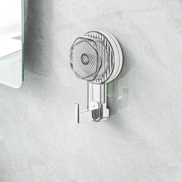 2 ganchos de ventosa resistentes sin perforaciones, adhesivos al vacío para la parte posterior de la puerta del baño, sin adhesivo para la pared, ganchos para colgar toallas y ropa.