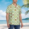 thumbnail image 2 of Lsque Cute Chubby Frog pattern Hawaiian Shirt for Men, Unisex Summer Beach Casual Short Sleeve Button Down Shirts-Small, 2 of 9
