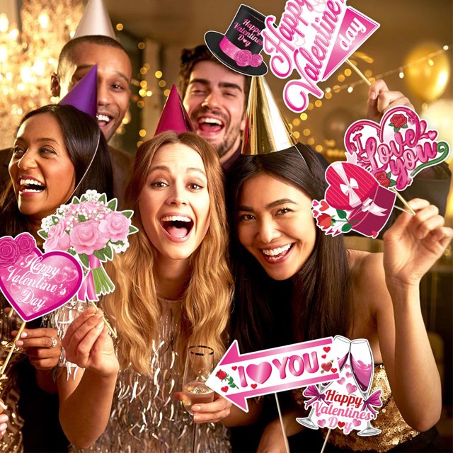 Decoraciones para fiestas, adornos para fiestas, accesorios para fiestas, decoración de vasos para fotos de San Valentín, accesorios para fotos, decoraciones para fotos