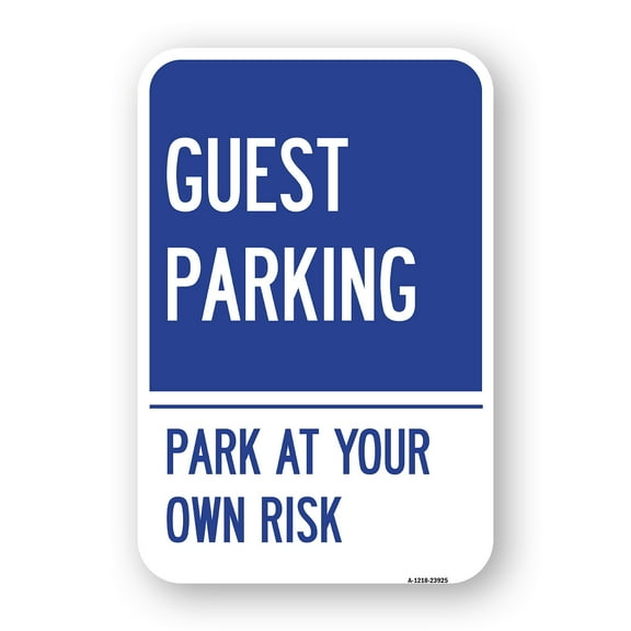 SignMission A-1218-23925 12 x 18 in. Aluminum Sign - Guest Parking