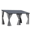thumbnail image 5 of AECOJOY 14' x 8' Outdoor Hardtop Gazebo With Mosquito Net, Pergola for Garden, Patio, Backyard-Black, 5 of 8