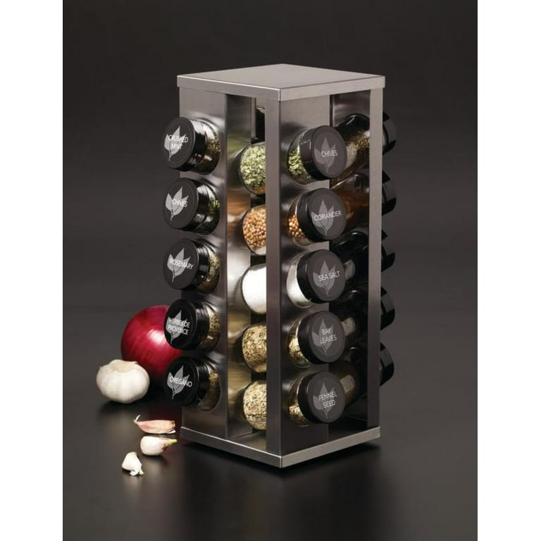 Kamenstein 20 jar stainless revolving countertop spice rack sale