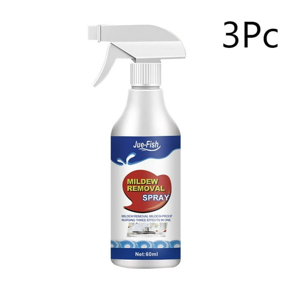 3Pc Mold Remover Spray for Walls, Toilets & Sinks | Bathroom Mold & Mildew Remover - Fast-Acting & Safe for Hard Surfaces