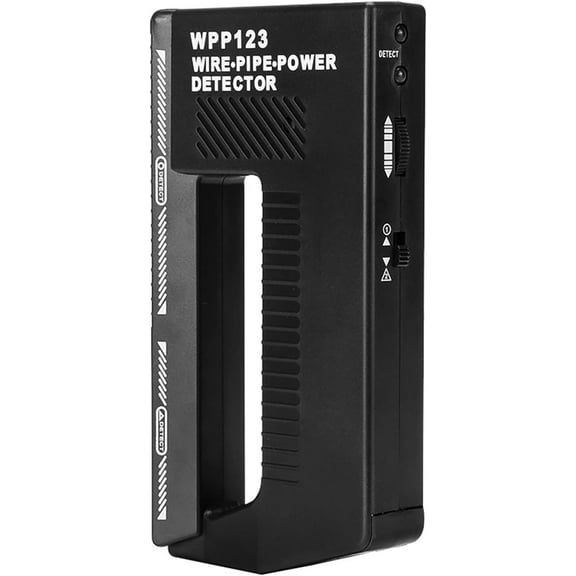 WPP123 Wall Scanner & Metal Detector – High-Sensitivity Stud Finder with Adjustable Alert – Detects Pipes, Wires & Studs – DIY & Professional Multifunction Tool – Durable Plastic (Black)