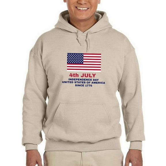 4Th Of July 1776. Hoodie Men -Image by Shutterstock, Male Medium