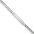 thumbnail image 1 of 14k WG Flat Curb Link ID Bracelet (Weight: 9.44 Grams, Length: 7 Inches), 1 of 3