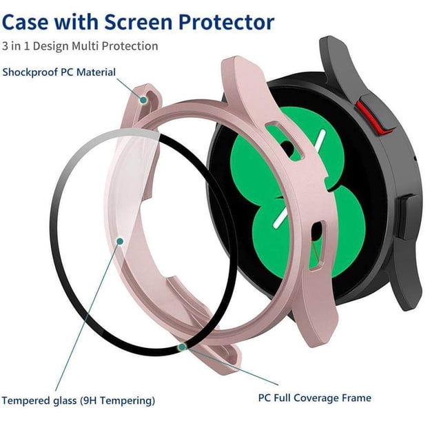 Watches Protector Set Professional Covering Component Full Body Watch Case Kit Anti-scratching Cases Replacement for Watch 4 Frame/rose gold film