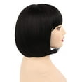 thumbnail image 3 of Onedor 10" Short Straight Hair Flapper Cosplay Costume Bob Wig (4#-Dark Brown), 3 of 7