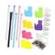 thumbnail image 3 of Juego de papelería con forma de gato, 30 clips, accesorios de escritorio, prácticos para escribir, 6 bolígrafos, 6 blocs de notas adhesivas para, 3 of 9
